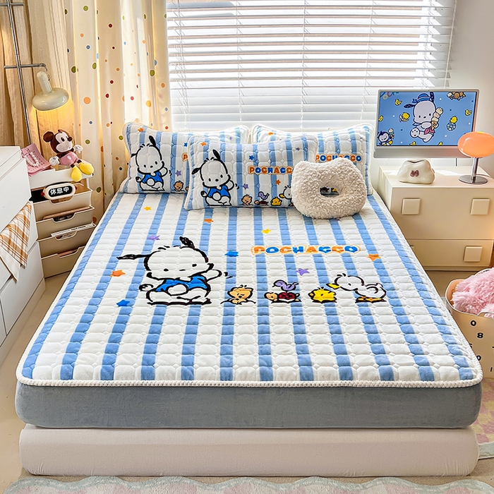 91家纺网 家纺一手货源 找家纺 （总）徕米家居 2025新款牛奶绒加棉床笠单品床笠单件单床笠