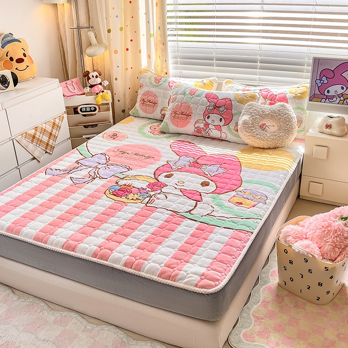 91家纺网 家纺一手货源 找家纺 徕米家居 2025新款牛奶绒加棉床笠单品床笠单件单床笠 大版美乐蒂