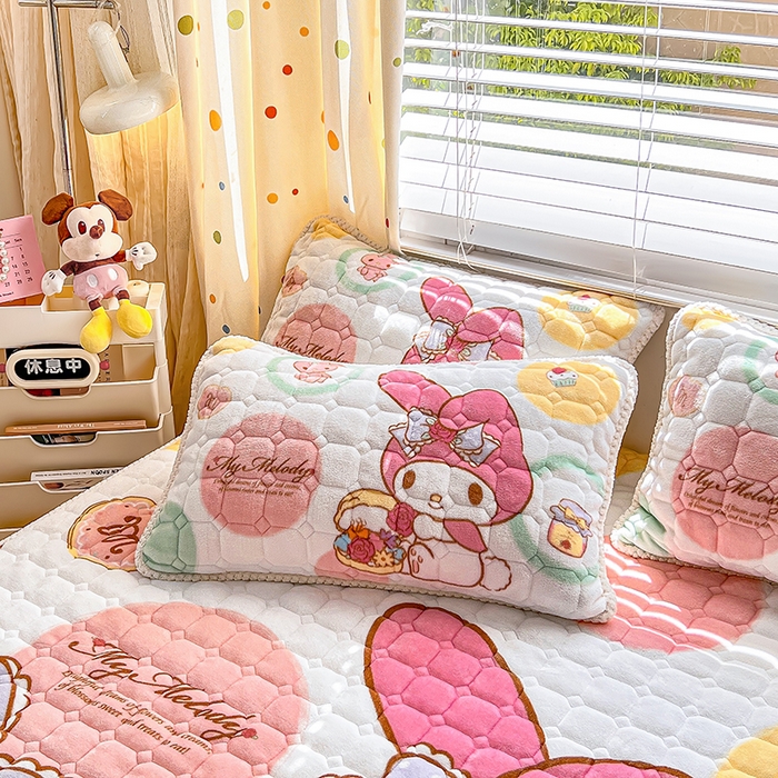 91家纺网 家纺一手货源 找家纺 徕米家居 2025新款牛奶绒加棉床笠单品床笠单件单床笠 大版美乐蒂