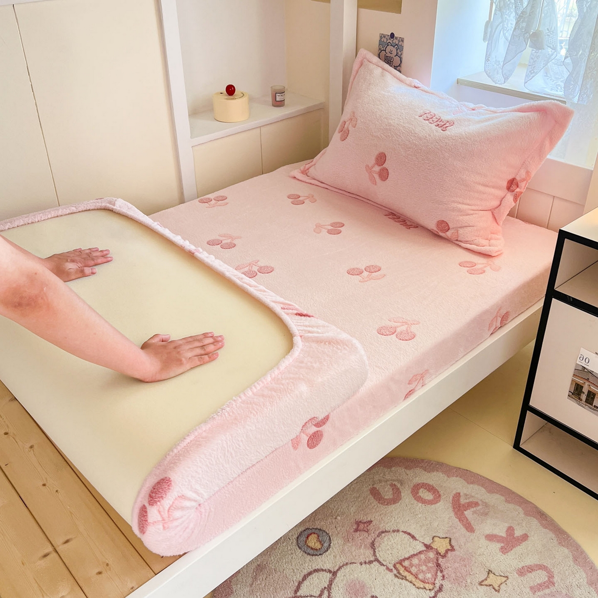 91家纺网 家纺一手货源 找家纺 （总）川悦生活 2025新款雪花绒宿舍单床笠