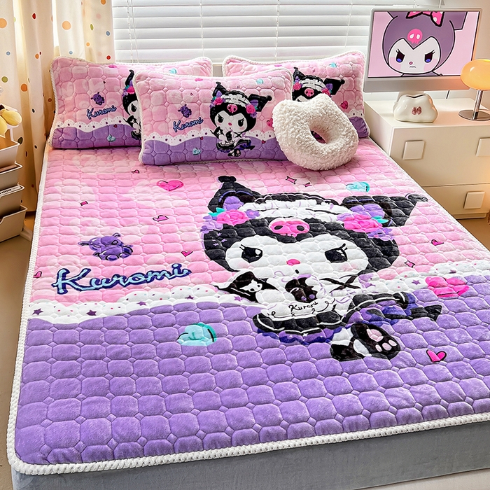 91家纺网 家纺一手货源 找家纺 徕米家居 2025新款牛奶绒加棉床笠单品床笠单件单床笠 大版库洛米