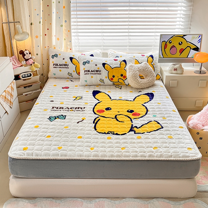 91家纺网 家纺一手货源 找家纺 （总）徕米家居 2025新款牛奶绒加棉床笠单品床笠单件单床笠