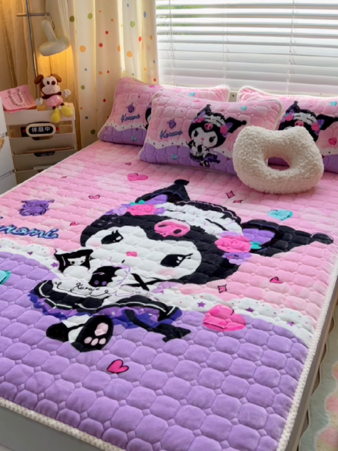 91家纺网 家纺一手货源 找家纺 徕米家居 2025新款牛奶绒加棉床笠单品床笠单件单床笠 大版库洛米