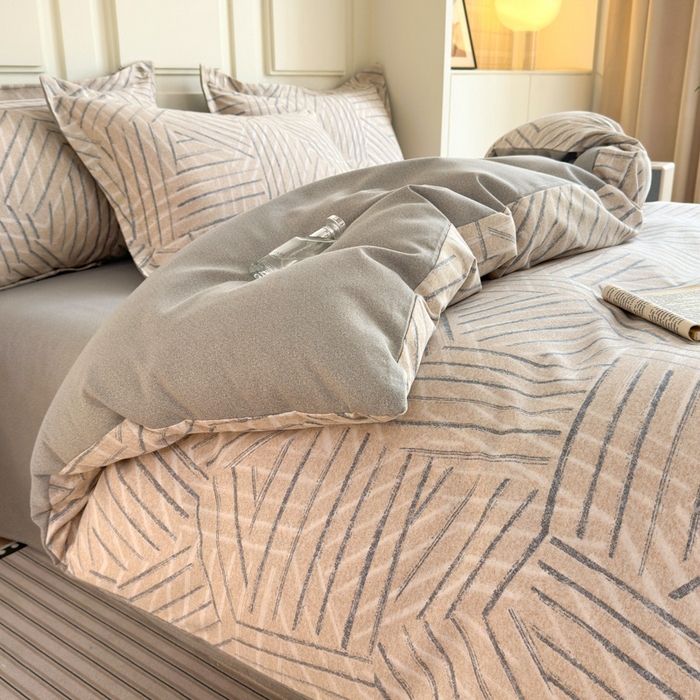 91家纺网 家纺一手货源 找家纺 （总）典曼家纺 2025新款原棉加厚磨毛印花四件套