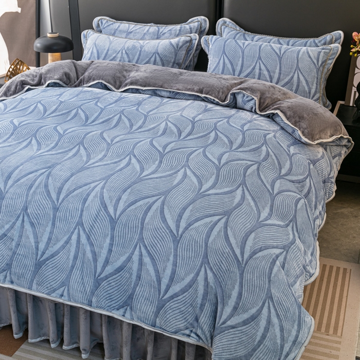 91家纺网 家纺一手货源 找家纺 （总）栩裕 2025新款7斤重牛奶金貂绒印花牛奶绒四件套