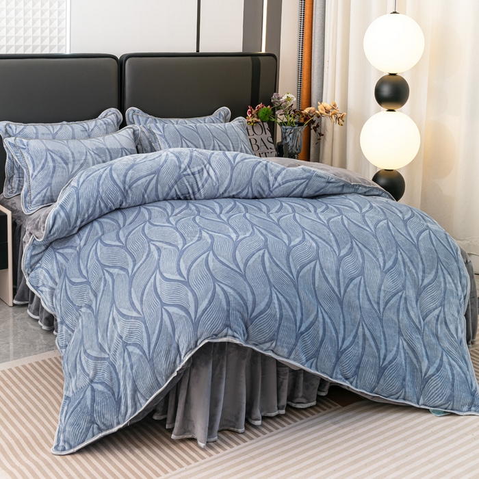 91家纺网 家纺一手货源 找家纺 （总）栩裕 2025新款7斤重牛奶金貂绒印花牛奶绒四件套