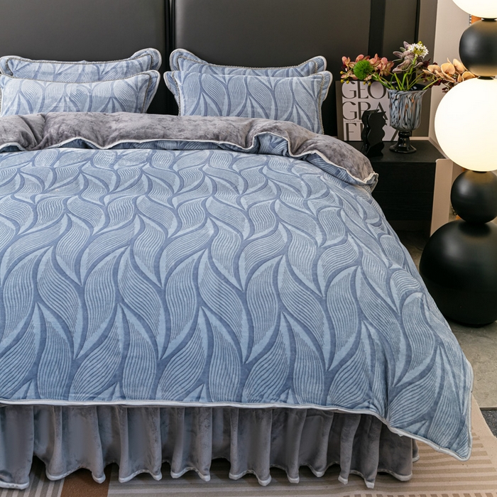 91家纺网 家纺一手货源 找家纺 （总）栩裕 2025新款7斤重牛奶金貂绒印花牛奶绒四件套