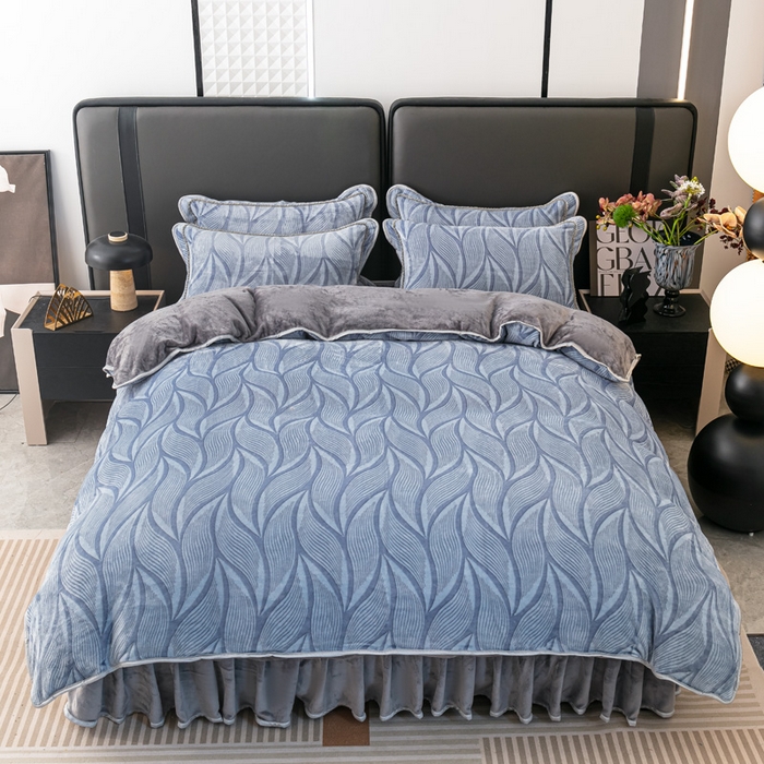 91家纺网 家纺一手货源 找家纺 （总）栩裕 2025新款7斤重牛奶金貂绒印花牛奶绒四件套