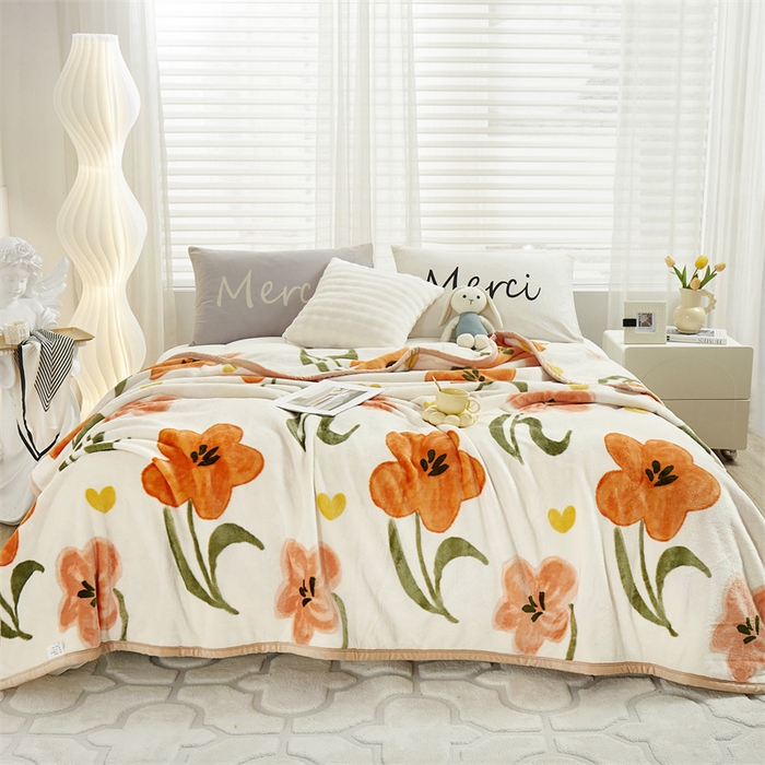 91家纺网 家纺一手货源 找家纺 （总）悦织湾家纺 2025新款仿兔毛绒托斯仿兔毛绒毛毯纯色印花牛奶绒休闲盖毯午睡小毯子