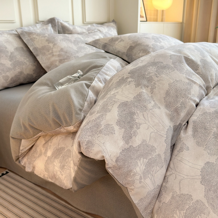 典曼家纺 2025新款原棉加厚磨毛印花四件套 春风十里