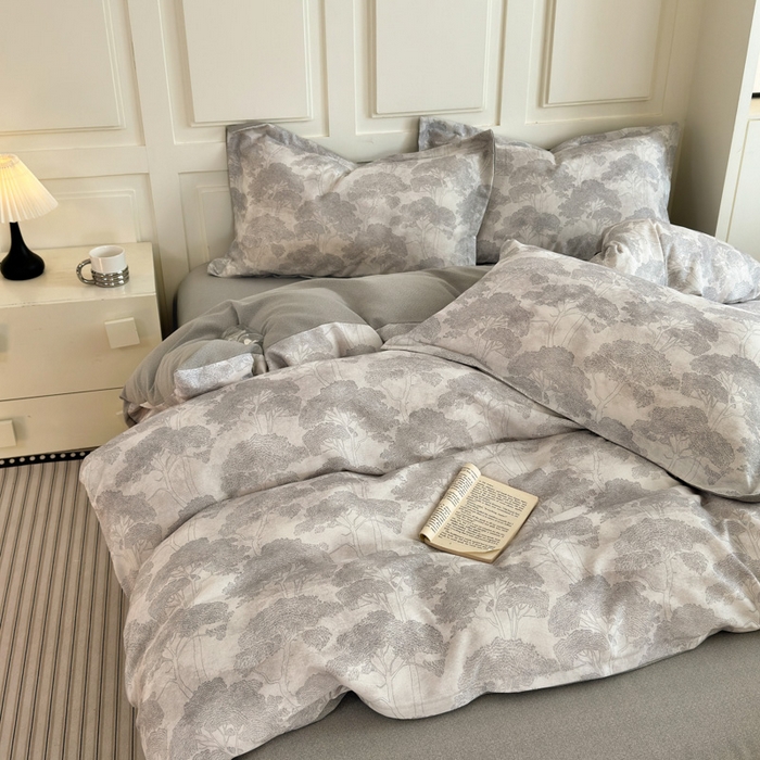 91家纺网 家纺一手货源 找家纺 典曼家纺 2025新款原棉加厚磨毛印花四件套 春风十里