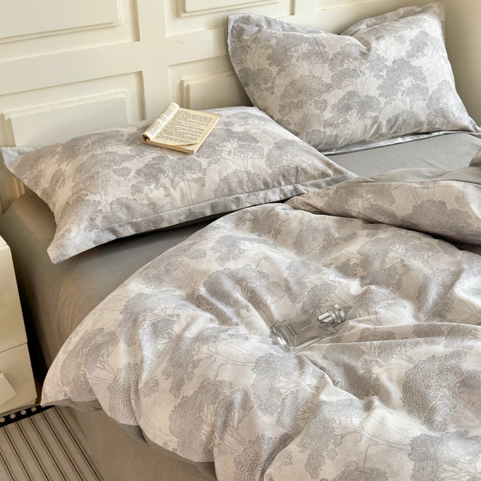 91家纺网 家纺一手货源 找家纺 典曼家纺 2025新款原棉加厚磨毛印花四件套 春风十里