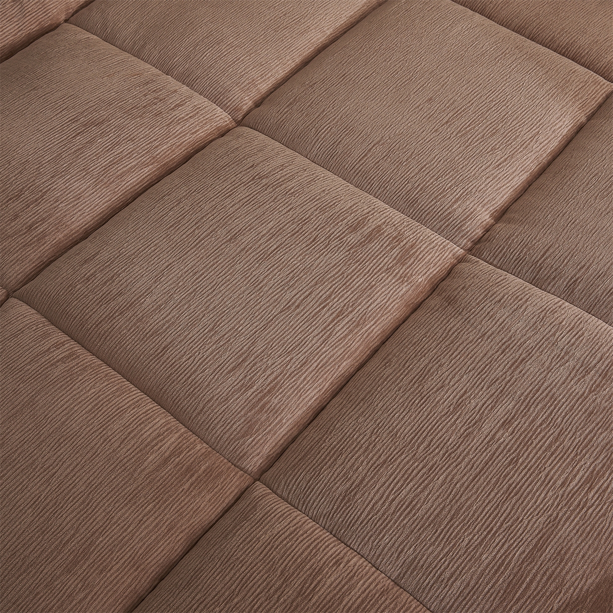 91家纺网 家纺一手货源 找家纺 雯豆家纺 2025新款皱皱绒加厚款床垫床护垫保暖床褥子 皱皱绒床褥-摩卡棕