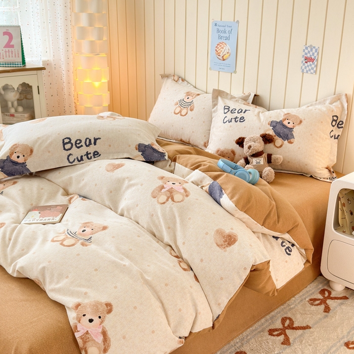 91家纺网 家纺一手货源 找家纺 典曼家纺 2025新款原棉加厚磨毛印花四件套 奇想