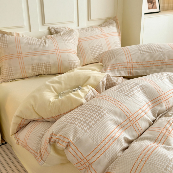 91家纺网 家纺一手货源 找家纺 典曼家纺 2025新款原棉加厚磨毛印花四件套 塔维尔（米）