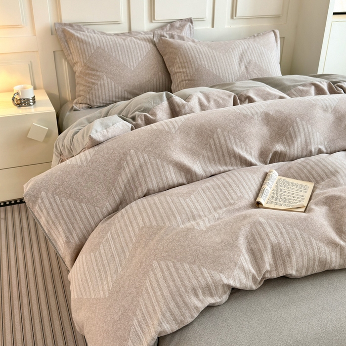 91家纺网 家纺一手货源 找家纺 典曼家纺 2025新款原棉加厚磨毛印花四件套 威斯丁