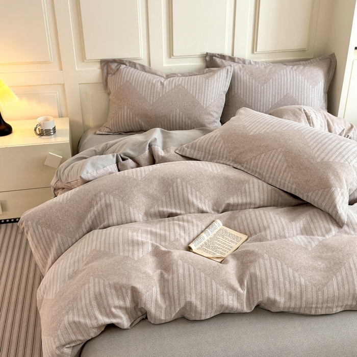 91家纺网 家纺一手货源 找家纺 典曼家纺 2025新款原棉加厚磨毛印花四件套 威斯丁