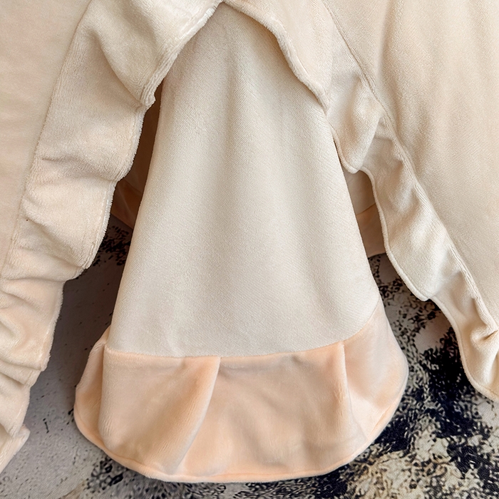 91家纺网 家纺一手货源 找家纺 2025新款蝴蝶结绣花牛奶绒四件套 蝴蝶结-奶咖