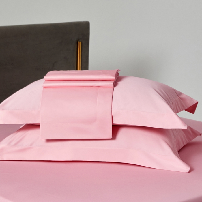 91家纺网 家纺一手货源 找家纺 柔觉家纺 柔系列A类100支长绒棉单品枕套 樱花粉