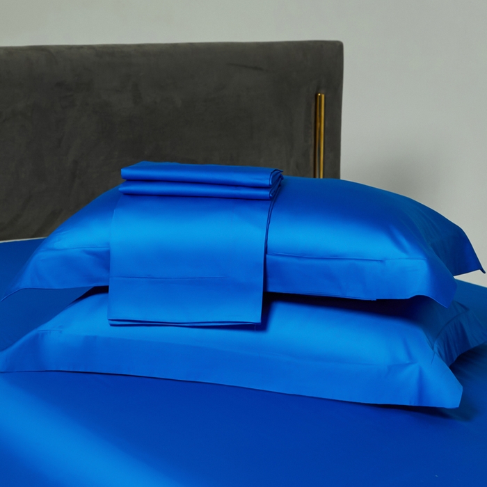 柔觉家纺 柔系列A类100支长绒棉单品枕套 活力蓝