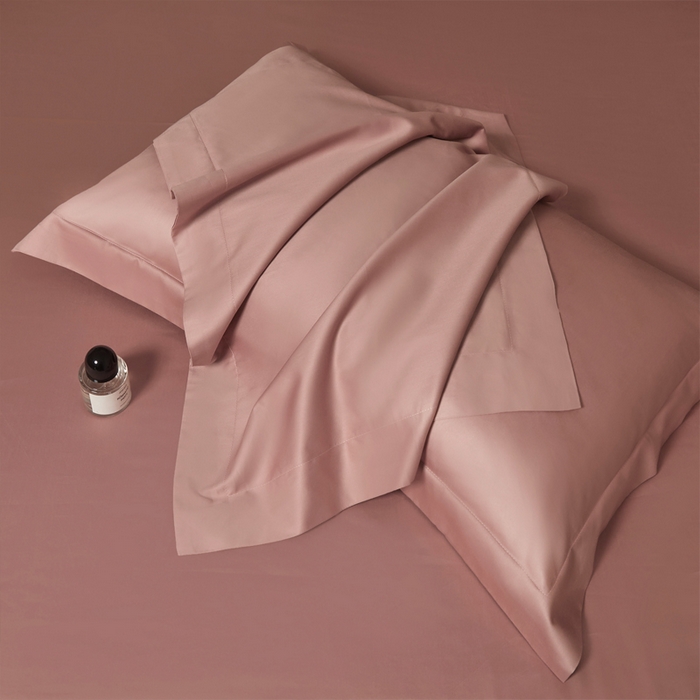 91家纺网 家纺一手货源 找家纺 柔觉家纺 柔系列A类100支长绒棉单品枕套 海棠色