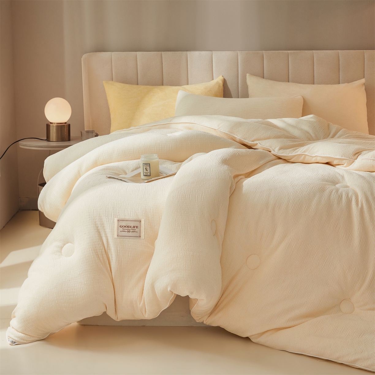 91家纺网 家纺一手货源 找家纺 （总）雯豆家纺 2025秋冬新款加厚皱皱绒被子冬被高档被芯双人单人被子