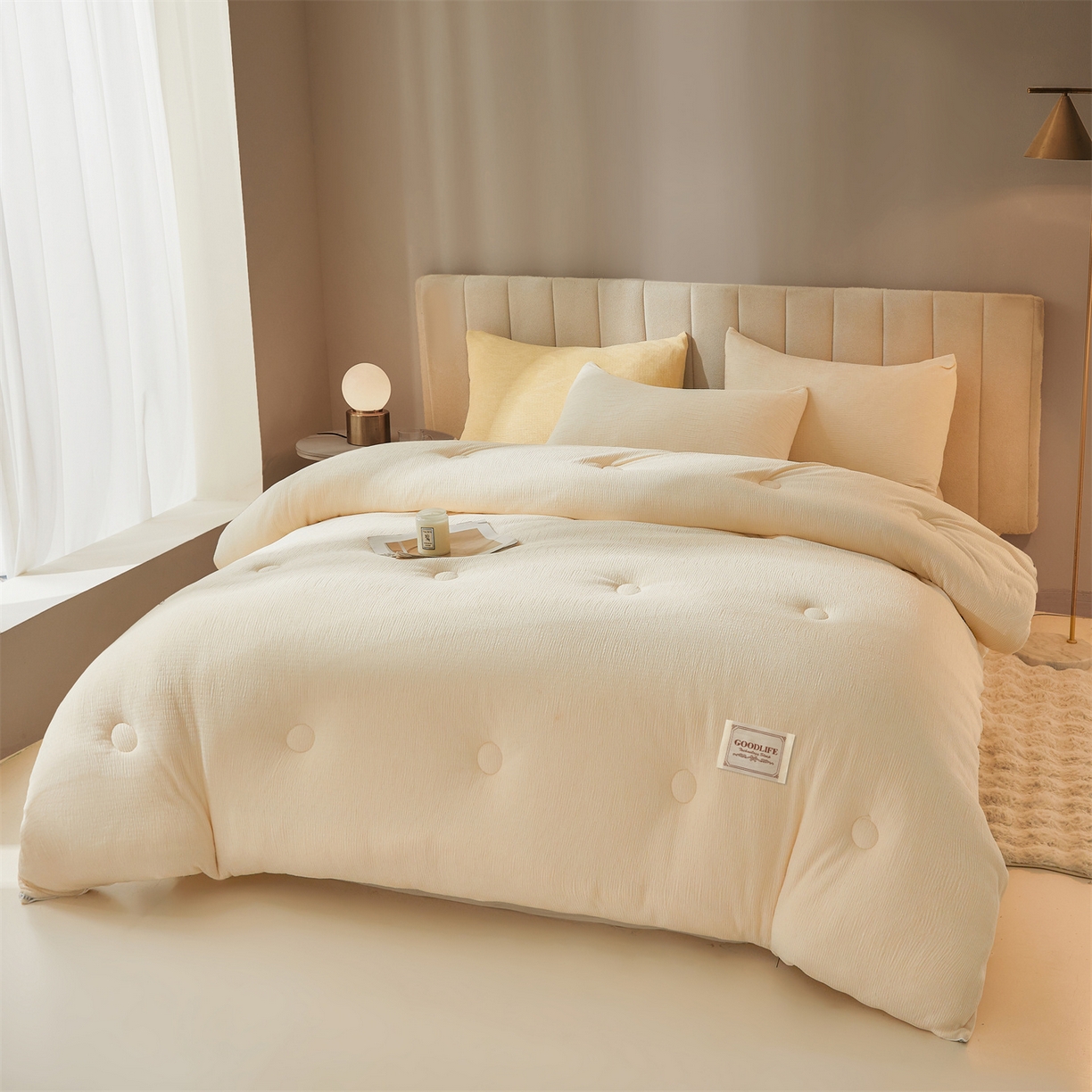 91家纺网 家纺一手货源 找家纺 （总）雯豆家纺 2025秋冬新款加厚皱皱绒被子冬被高档被芯双人单人被子