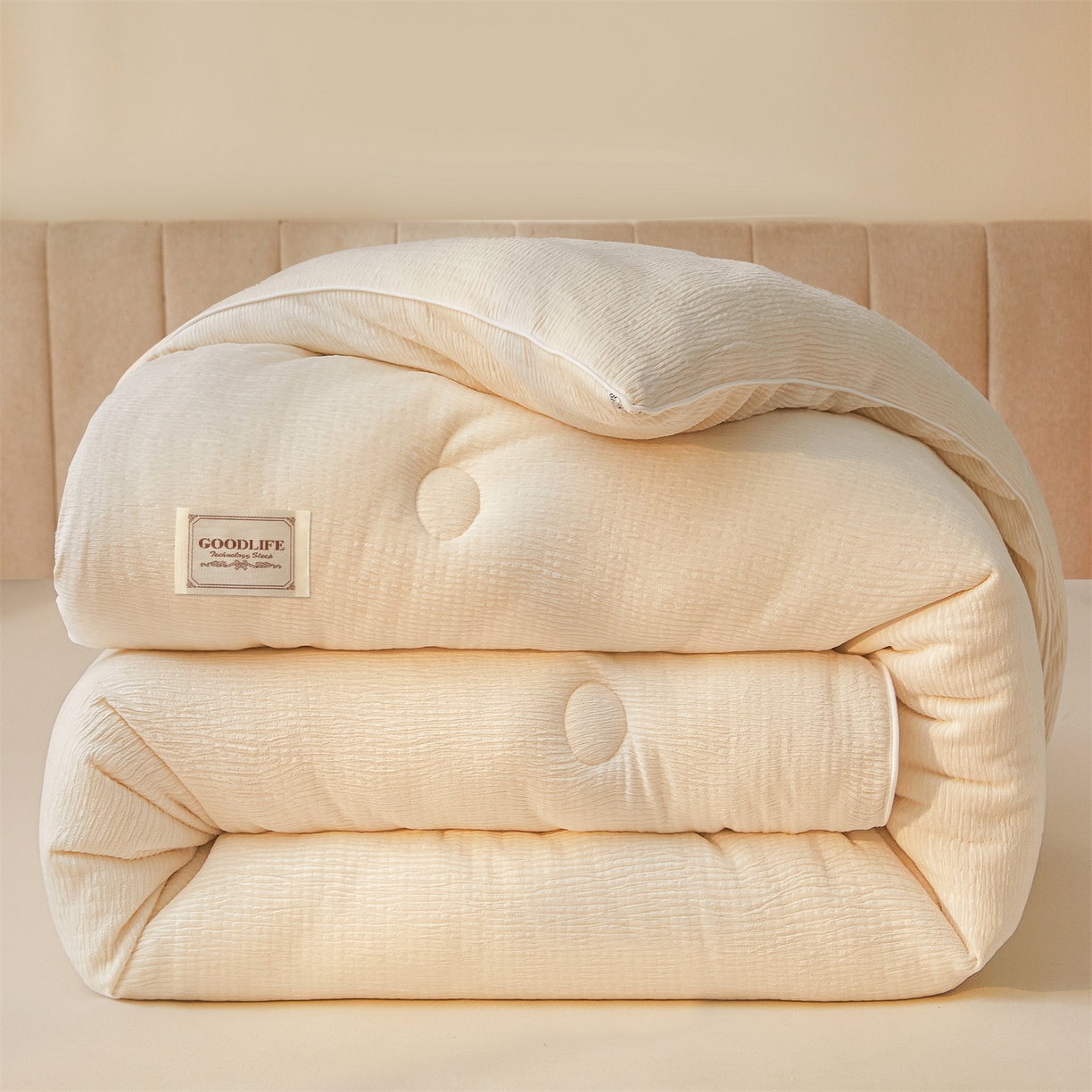 91家纺网 家纺一手货源 找家纺 （总）雯豆家纺 2025秋冬新款加厚皱皱绒被子冬被高档被芯双人单人被子