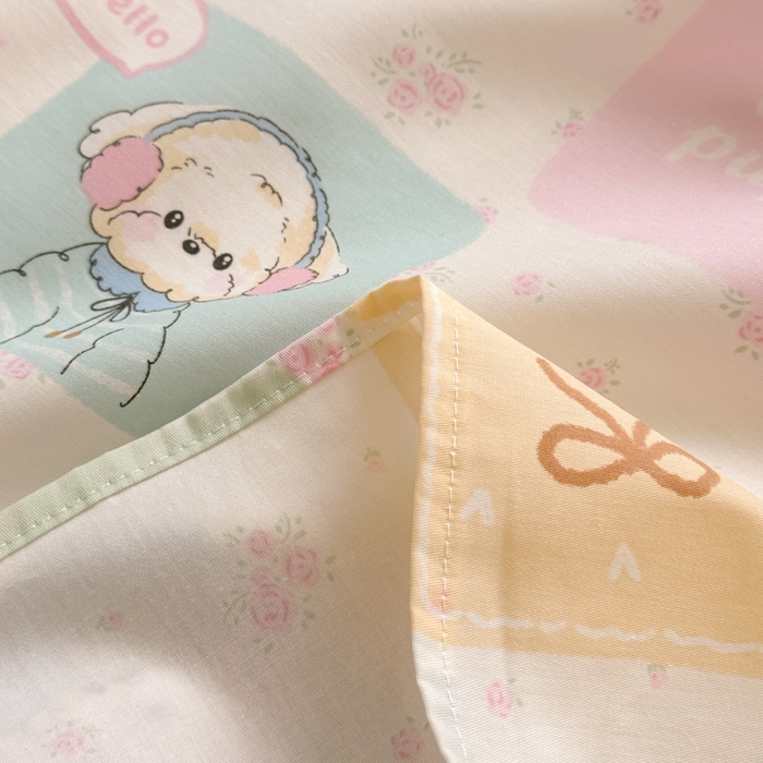 91家纺网 家纺一手货源 找家纺 典曼家纺 2025新款40支学生季卡通印花床单单床单床单单件 开心屋