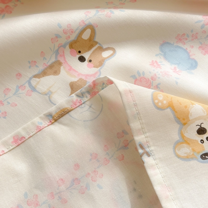 91家纺网 家纺一手货源 找家纺 典曼家纺 2025新款40支学生季卡通印花床单单床单床单单件 可爱多