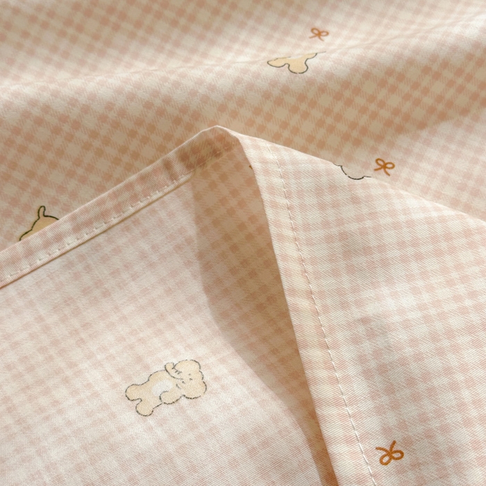 91家纺网 家纺一手货源 找家纺 典曼家纺 2025新款40支学生季卡通印花床单单床单床单单件 泡芙小象