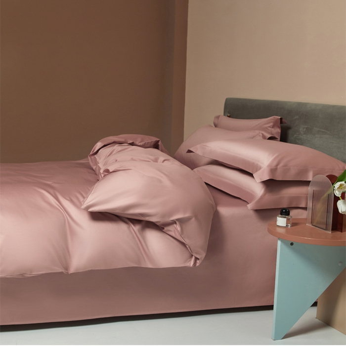 91家纺网 家纺一手货源 找家纺 柔觉家纺 柔系列A类100支单品被套 海棠色