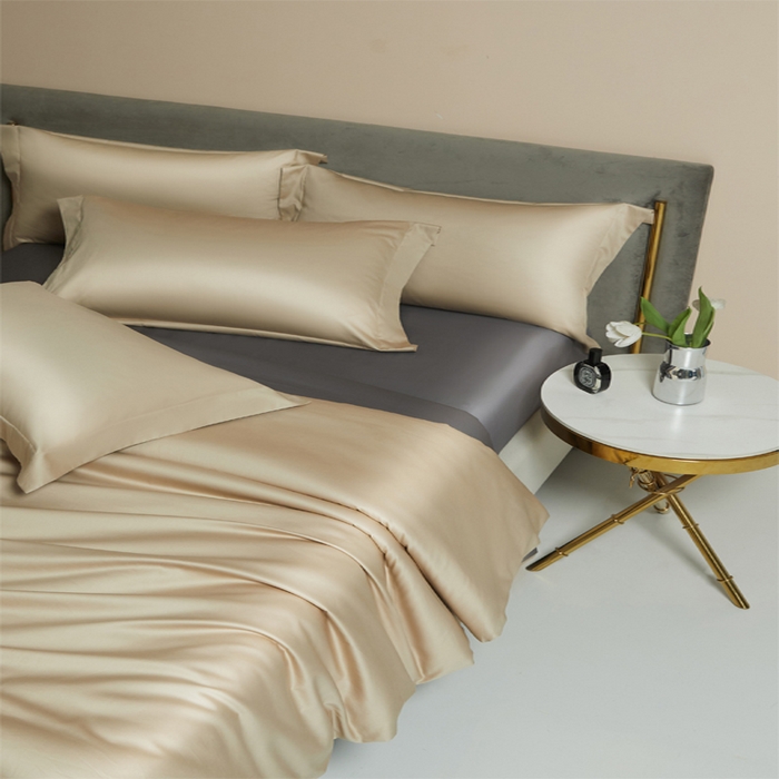 91家纺网 家纺一手货源 找家纺 柔觉家纺 柔系列A类100支单品被套 香槟色-绅士灰