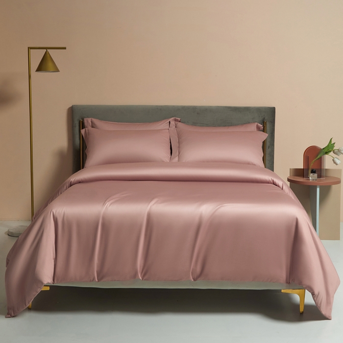 91家纺网 家纺一手货源 找家纺 柔觉家纺 柔系列A类100支单品被套 海棠色