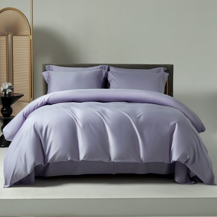 91家纺网 家纺一手货源 找家纺 柔觉家纺 柔系列A类100支单品被套 奶油紫