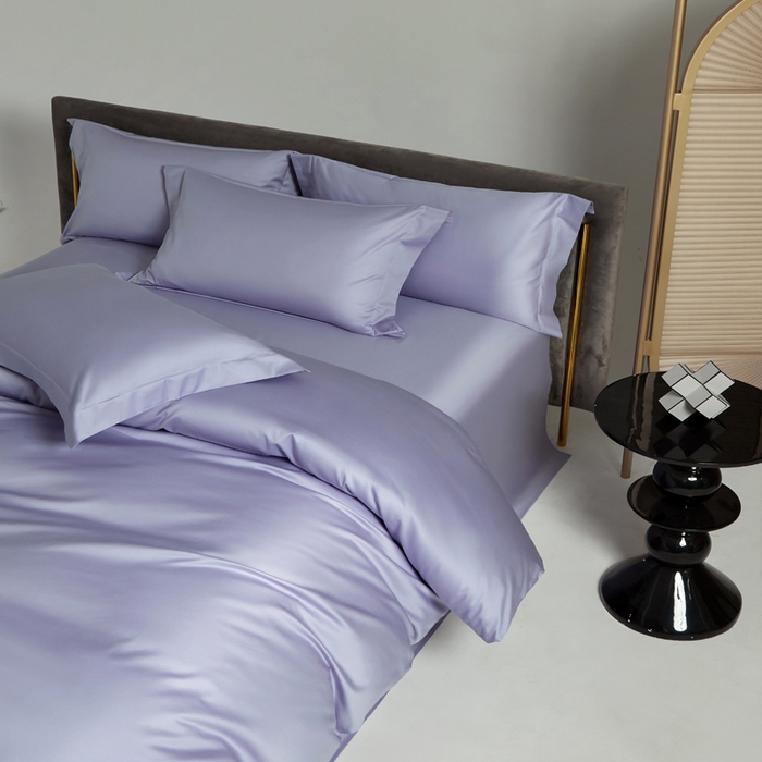 91家纺网 家纺一手货源 找家纺 柔觉家纺 柔系列A类100支单品被套 奶油紫