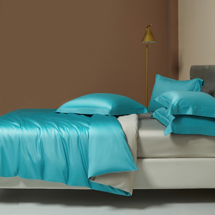 91家纺网 家纺一手货源 找家纺 柔觉家纺 柔系列A类100支单品被套 迈阿密兰-卡其色