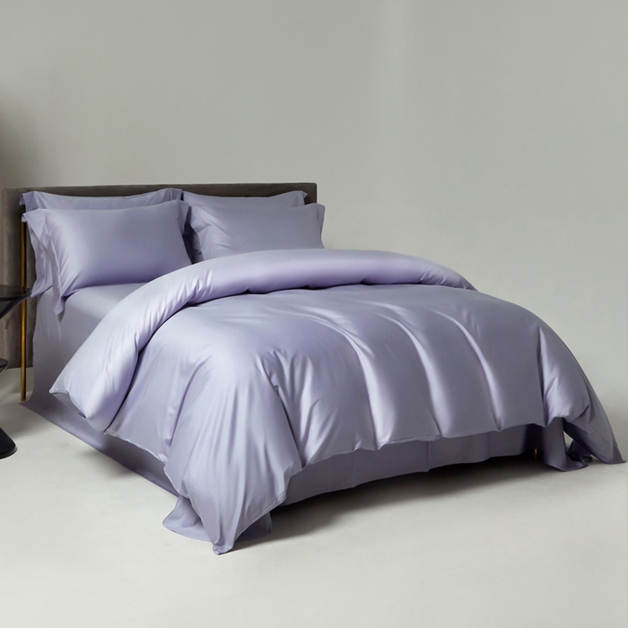 91家纺网 家纺一手货源 找家纺 柔觉家纺 柔系列A类100支单品被套 奶油紫
