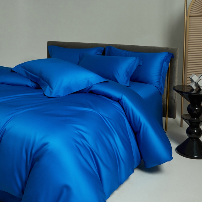 91家纺网 家纺一手货源 找家纺 柔觉家纺 柔系列A类100支单品被套 活力蓝