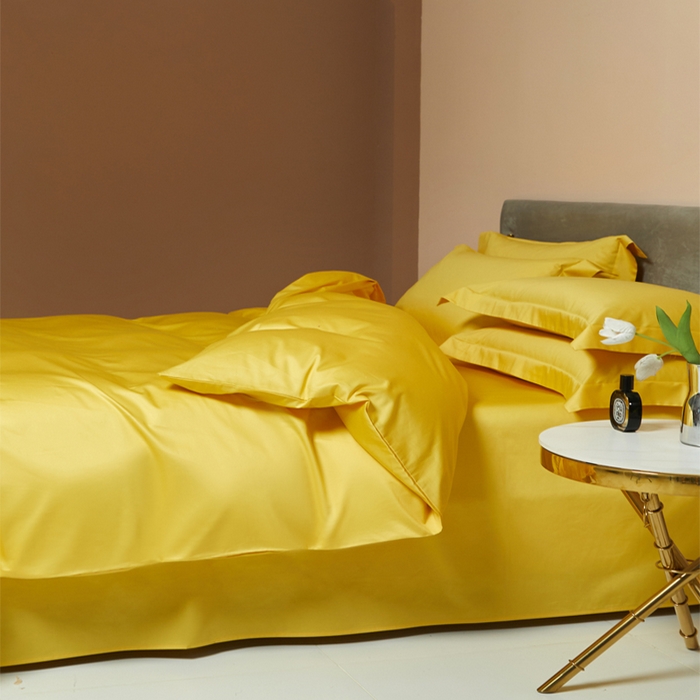 91家纺网 家纺一手货源 找家纺 柔觉家纺 柔系列A类100支单品被套 姜黄