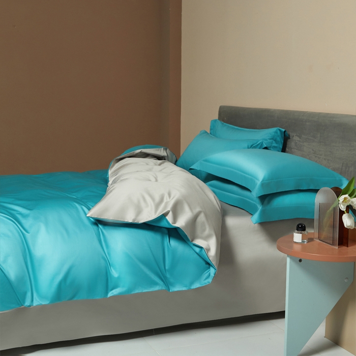 91家纺网 家纺一手货源 找家纺 柔觉家纺 柔系列A类100支单品被套 迈阿密兰-卡其色