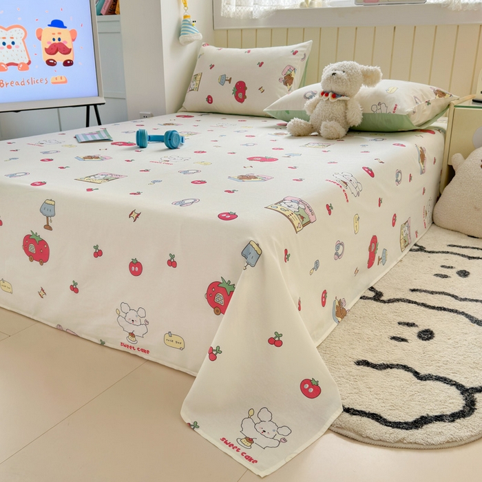 91家纺网 家纺一手货源 找家纺 典曼家纺 2025新款40支学生季卡通印花床单单床单床单单件 童画