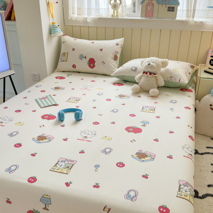 91家纺网 家纺一手货源 找家纺 典曼家纺 2025新款40支学生季卡通印花床单单床单床单单件 童画