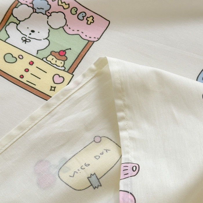 91家纺网 家纺一手货源 找家纺 典曼家纺 2025新款40支学生季卡通印花床单单床单床单单件 童画