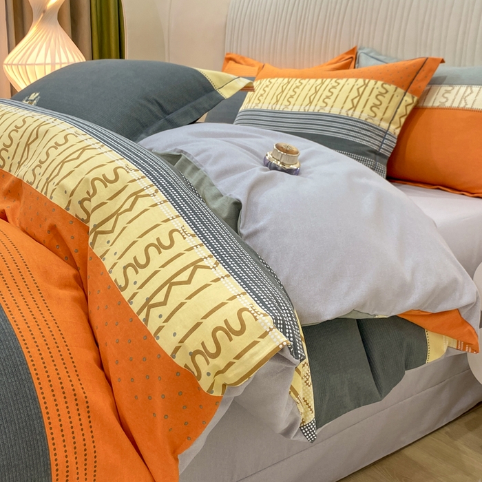 91家纺网 家纺一手货源 找家纺 红日子纺织品 2025新款100%全棉纯棉磨毛四件套 米兰风尚