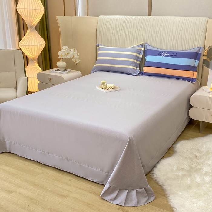 91家纺网 家纺一手货源 找家纺 红日子纺织品 2025新款100%全棉纯棉磨毛四件套 艾丽线条