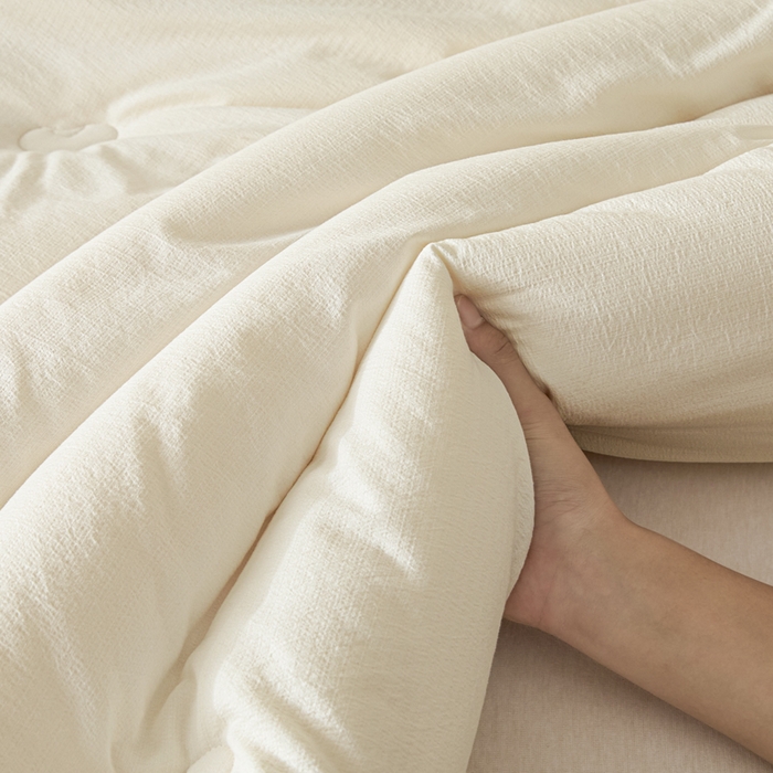 91家纺网 家纺一手货源 找家纺 （总）秋泽  2025新款皱皱纱大豆被冬被春秋被夏被子被芯