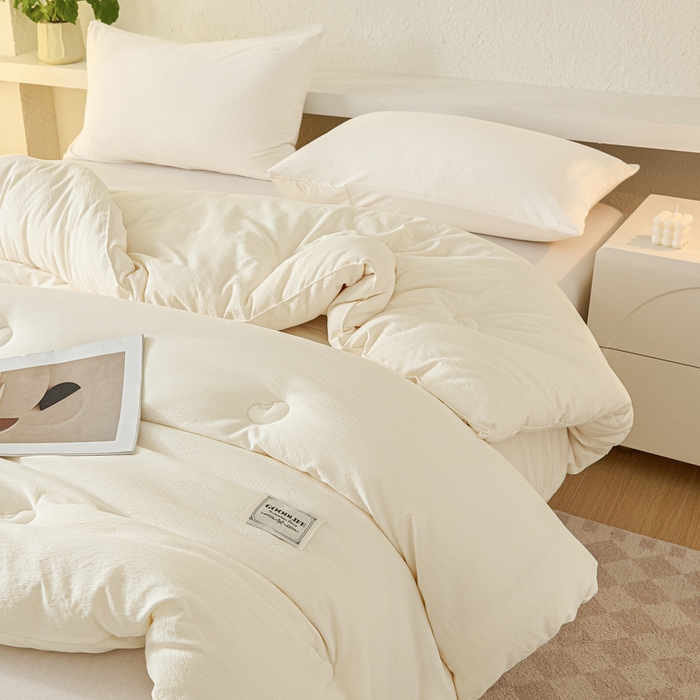 91家纺网 家纺一手货源 找家纺 （总）秋泽  2025新款皱皱纱大豆被冬被春秋被夏被子被芯