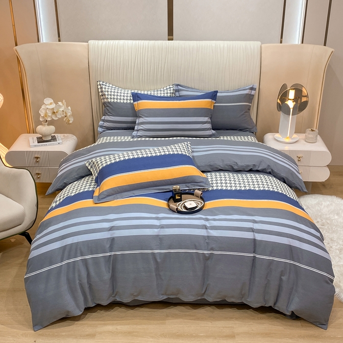 91家纺网 家纺一手货源 找家纺 红日子纺织品 2025新款100%全棉纯棉磨毛四件套 都市节拍