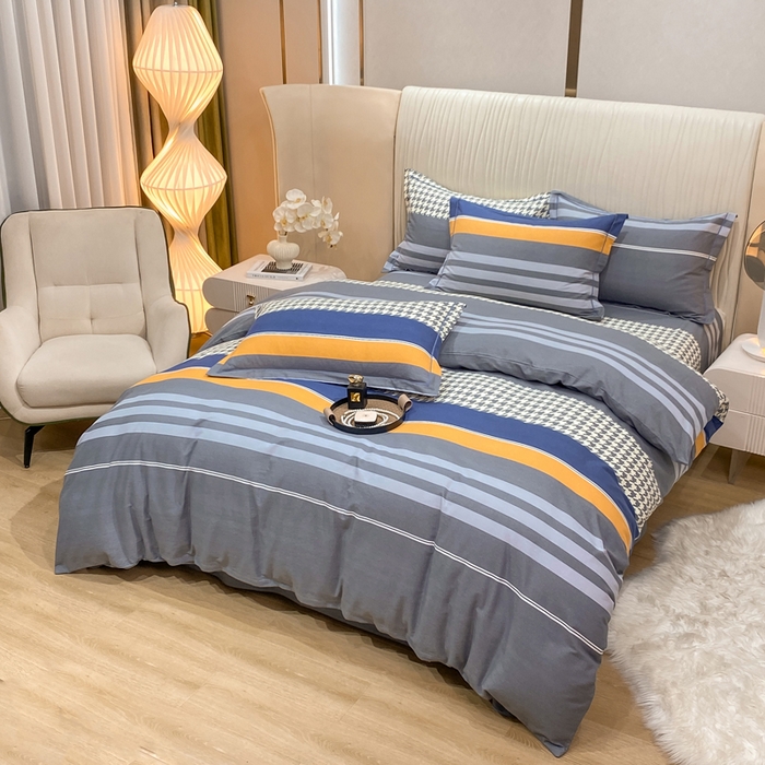 91家纺网 家纺一手货源 找家纺 红日子纺织品 2025新款100%全棉纯棉磨毛四件套 都市节拍